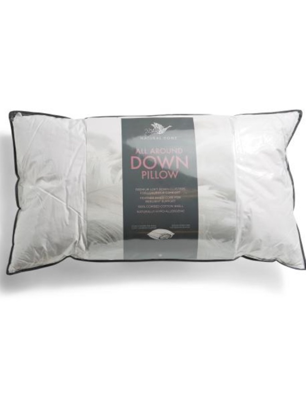 Natural Home All Around Down Pillow - White